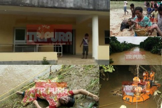 Tripura flood : 2 more deadbodies recovered ! Death toll raised to 5, total 2038 families residing in relief camps, State Govt's relief operations hopeless 